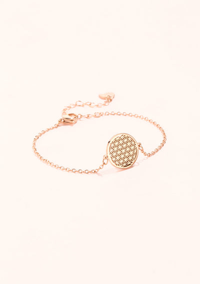 Armband Blume des Lebens Rosegold