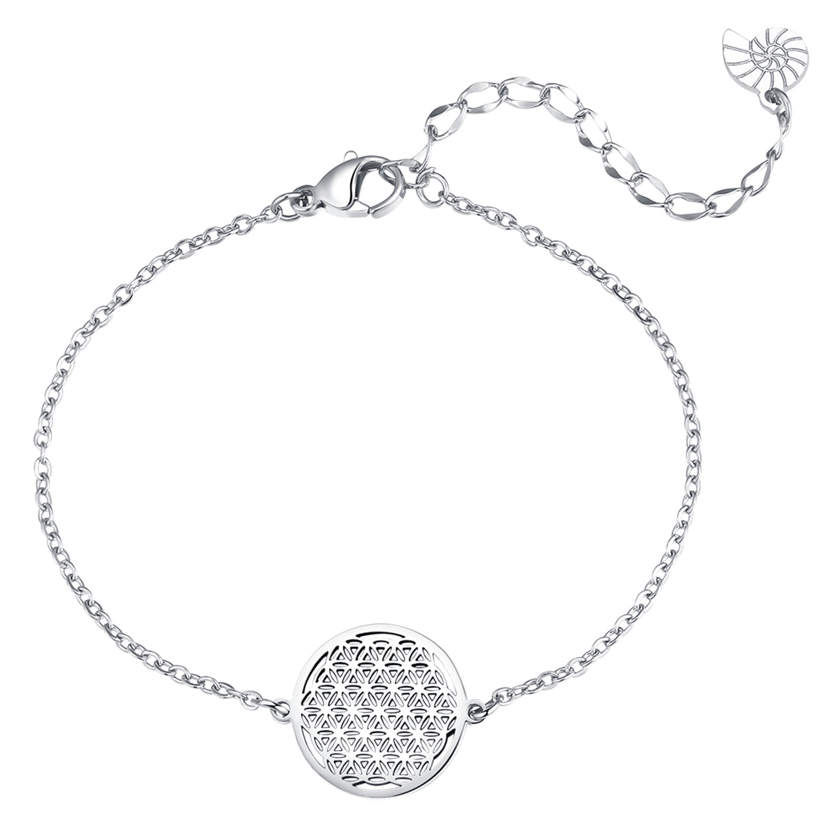 Flower of Life Bracelet Silver