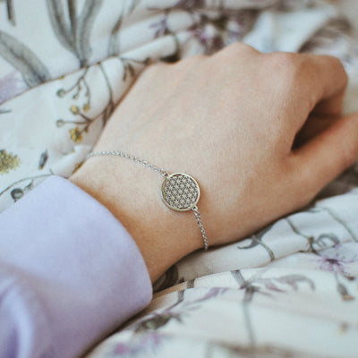 Flower of Life Bracelet Silver