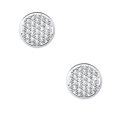 Flower of Life Stud Earrings Gold