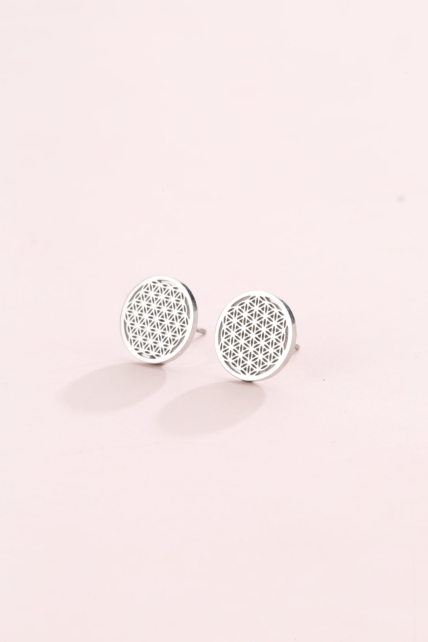 Flower of Life Stud Earrings Gold