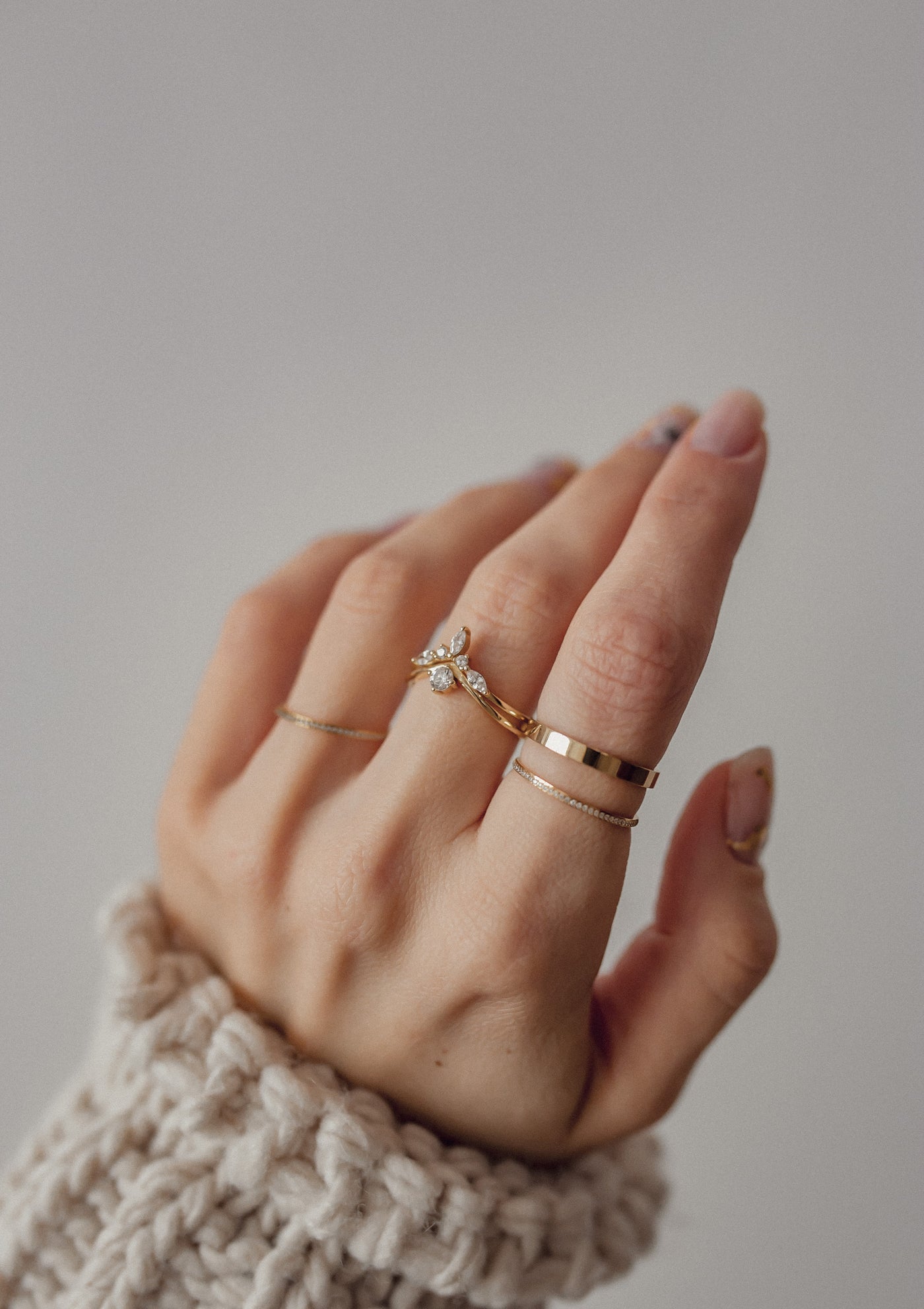 Gemstone Crown Ring Sterling Silver Gold