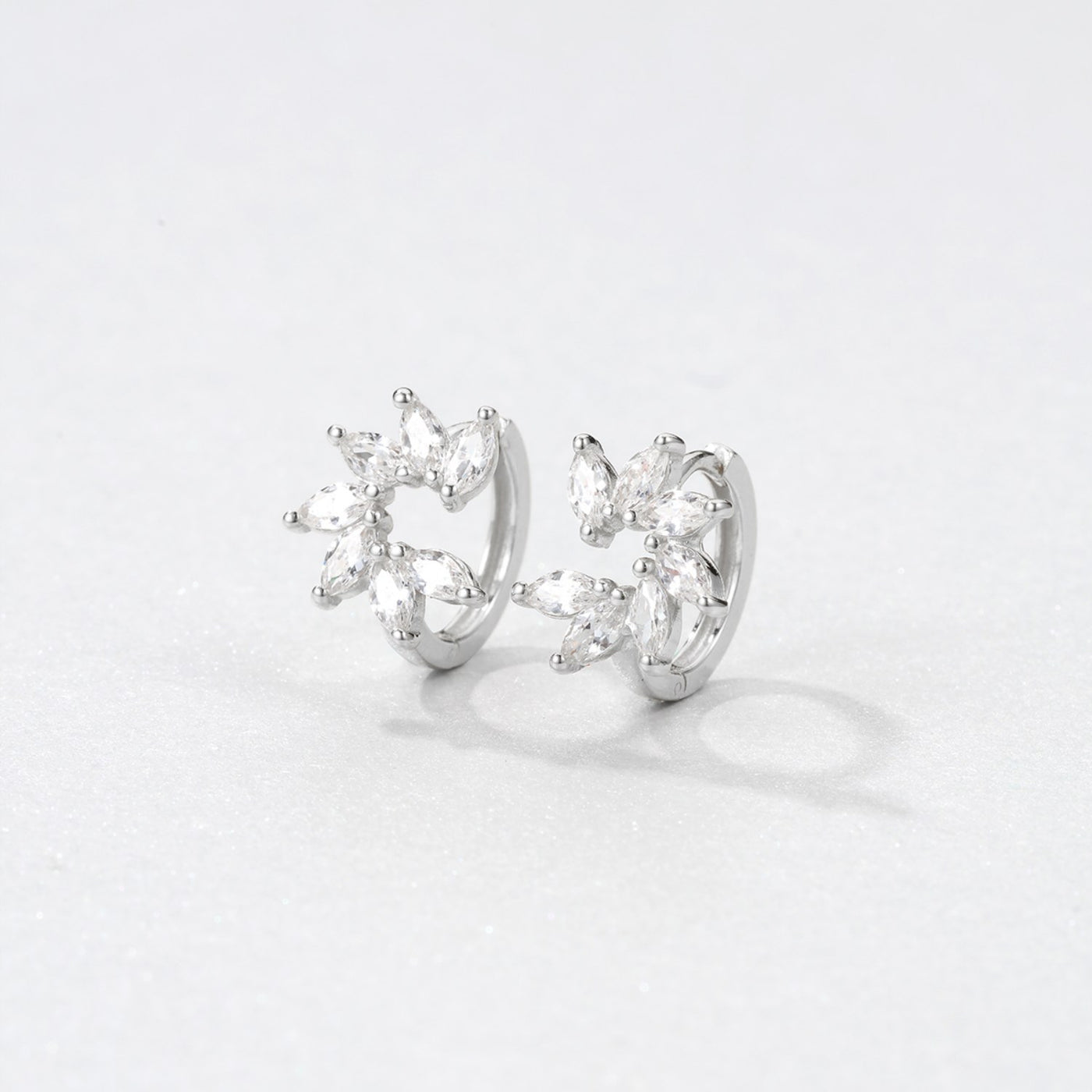Gemstone Petal Huggie Earrings Sterling Silver – Hey Happiness