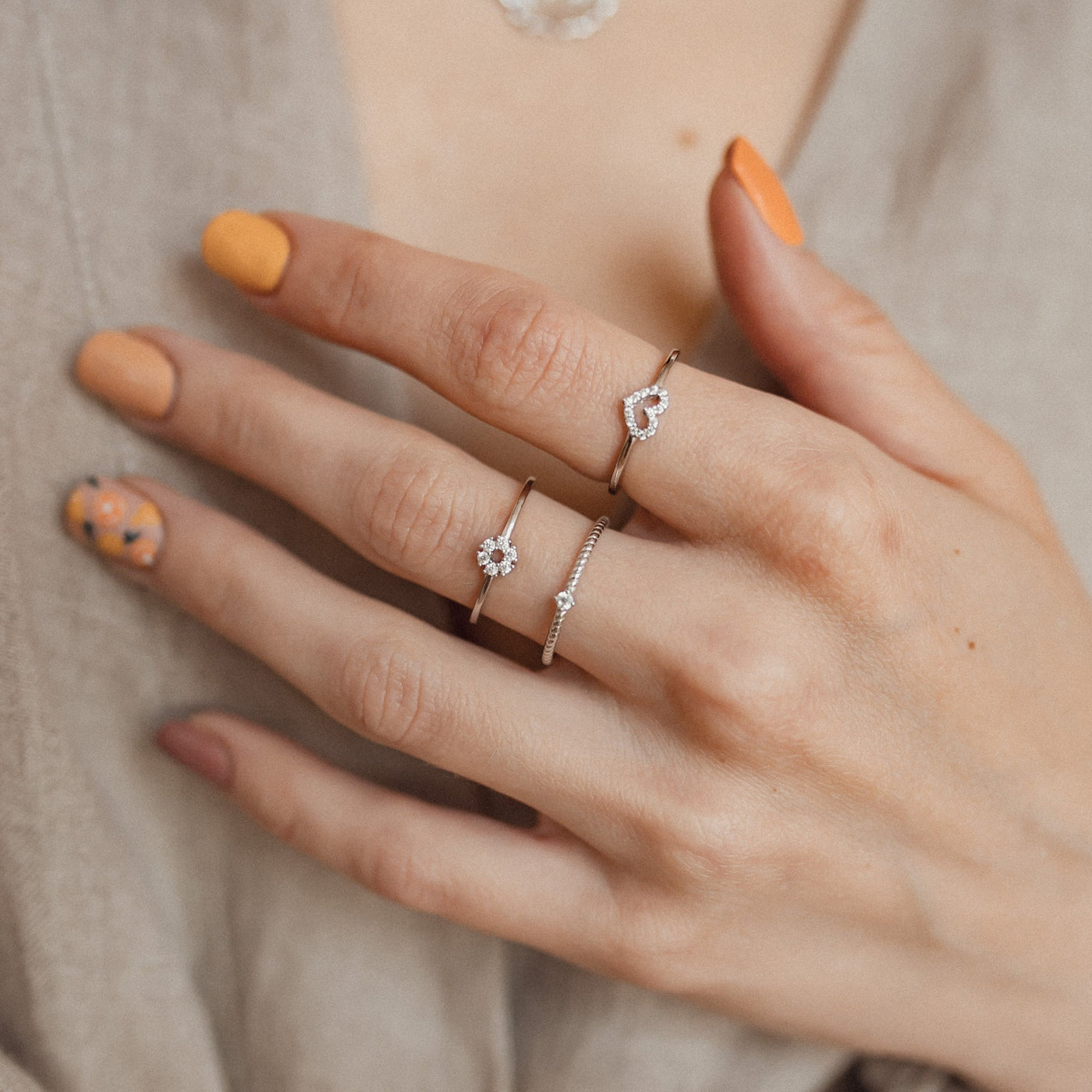 Gemstone Twist Ring Sterling Silver