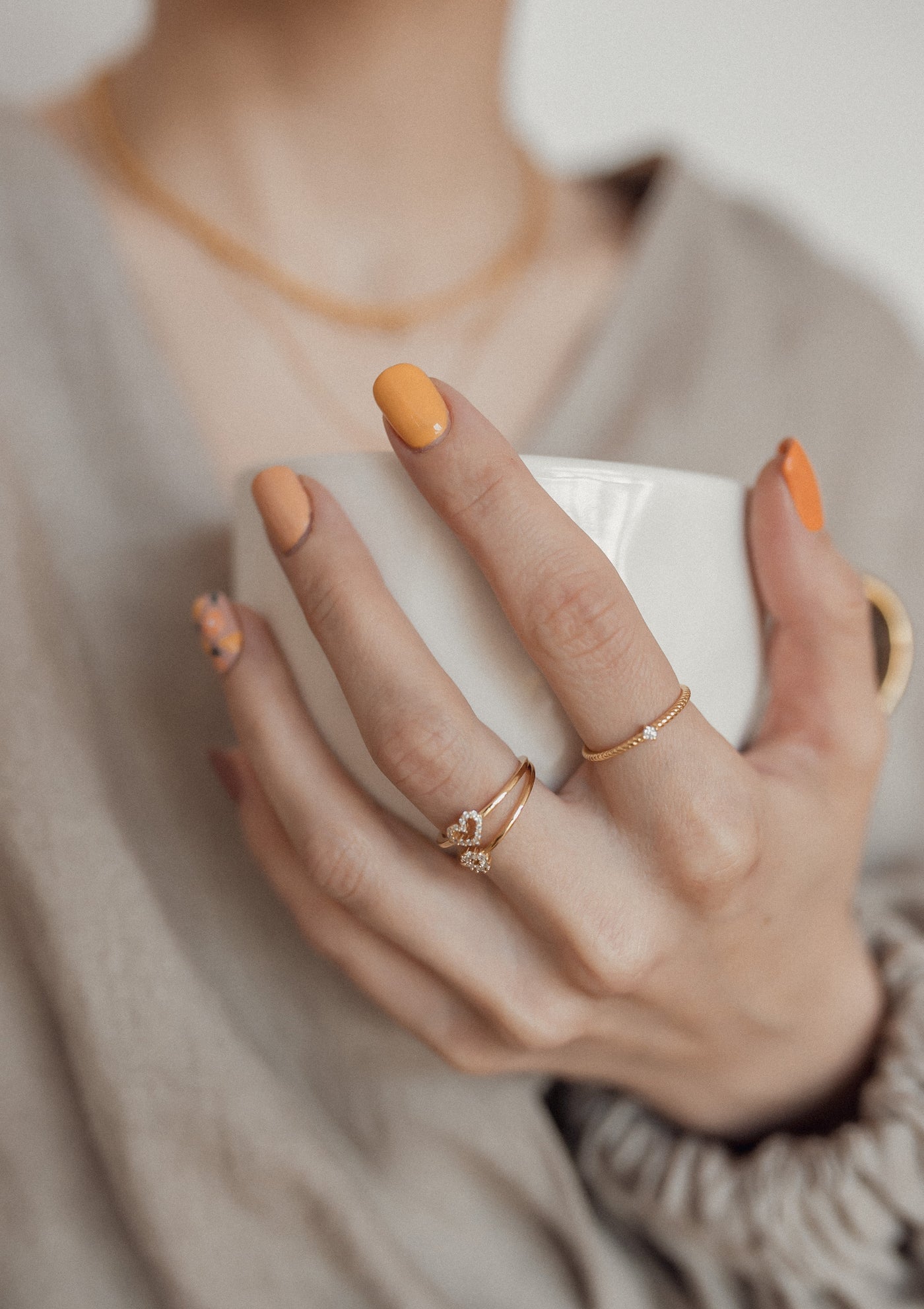 Glitter Circle Ring Sterling Silver Gold