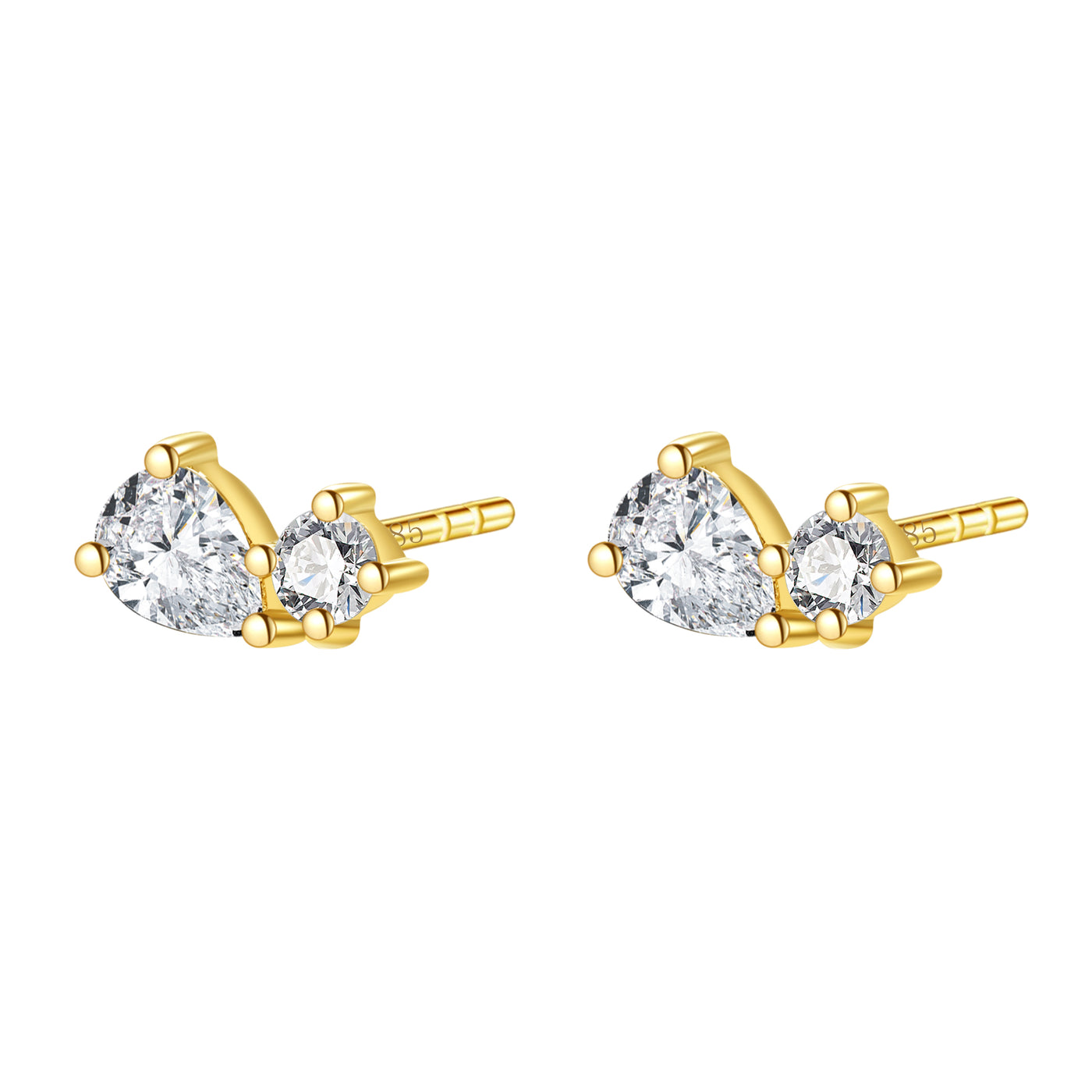 Glow Stud Earrings 14K Gold