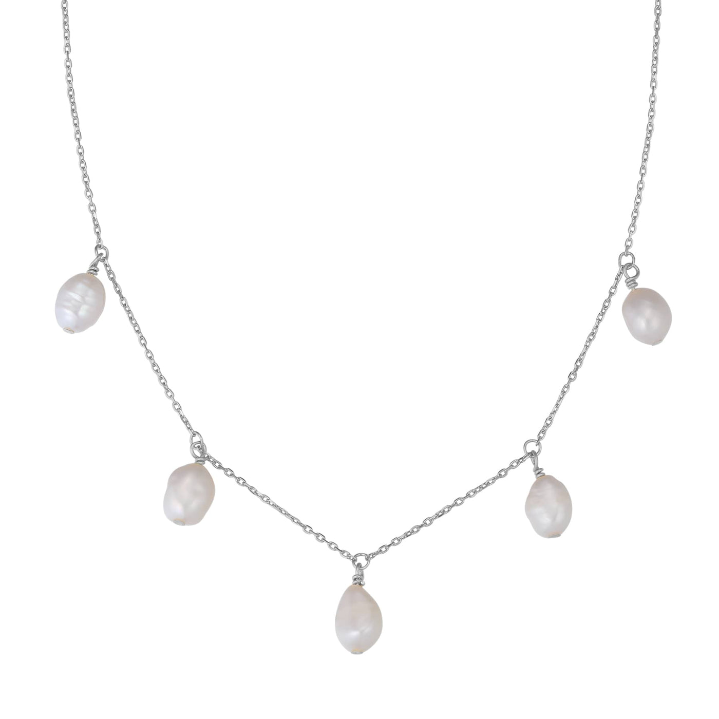 Grace Perlen Charms Kette aus Sterlingsilber