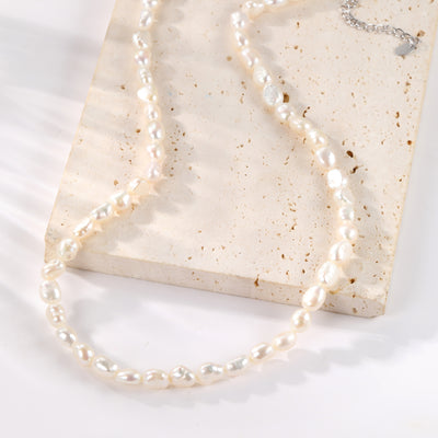 Grace Pearl Necklace Sterling Silver