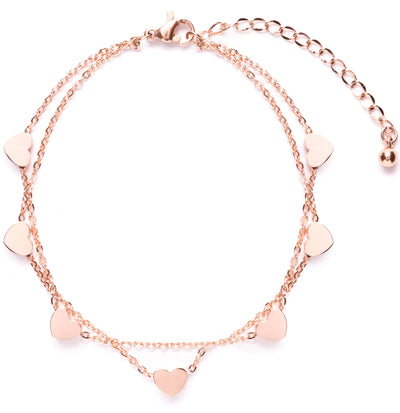 Heart Delicate Bracelet Rose Gold