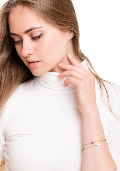 Zartes Armband Liebe in Rosegold