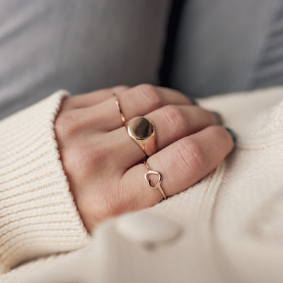 Anillo Corazón en Oro Rosa