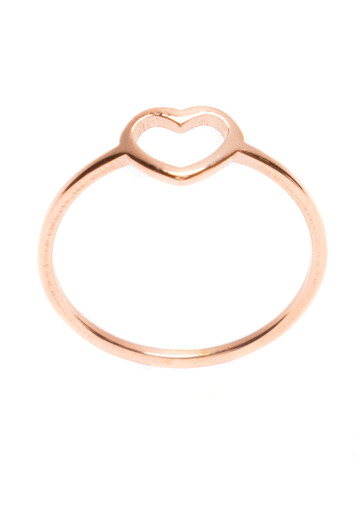 Anillo Corazón en Oro Rosa