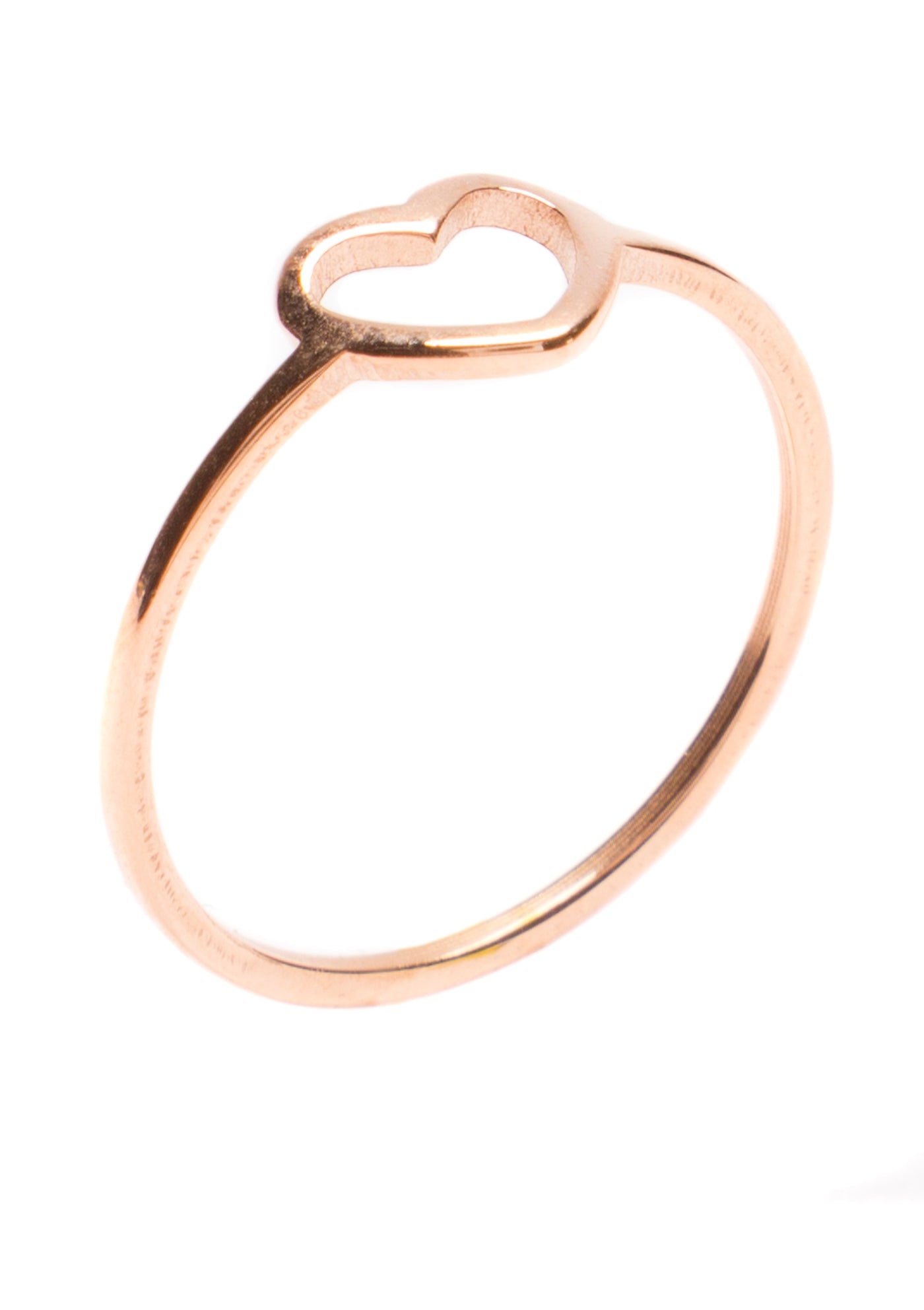 Anillo Corazón en Oro Rosa