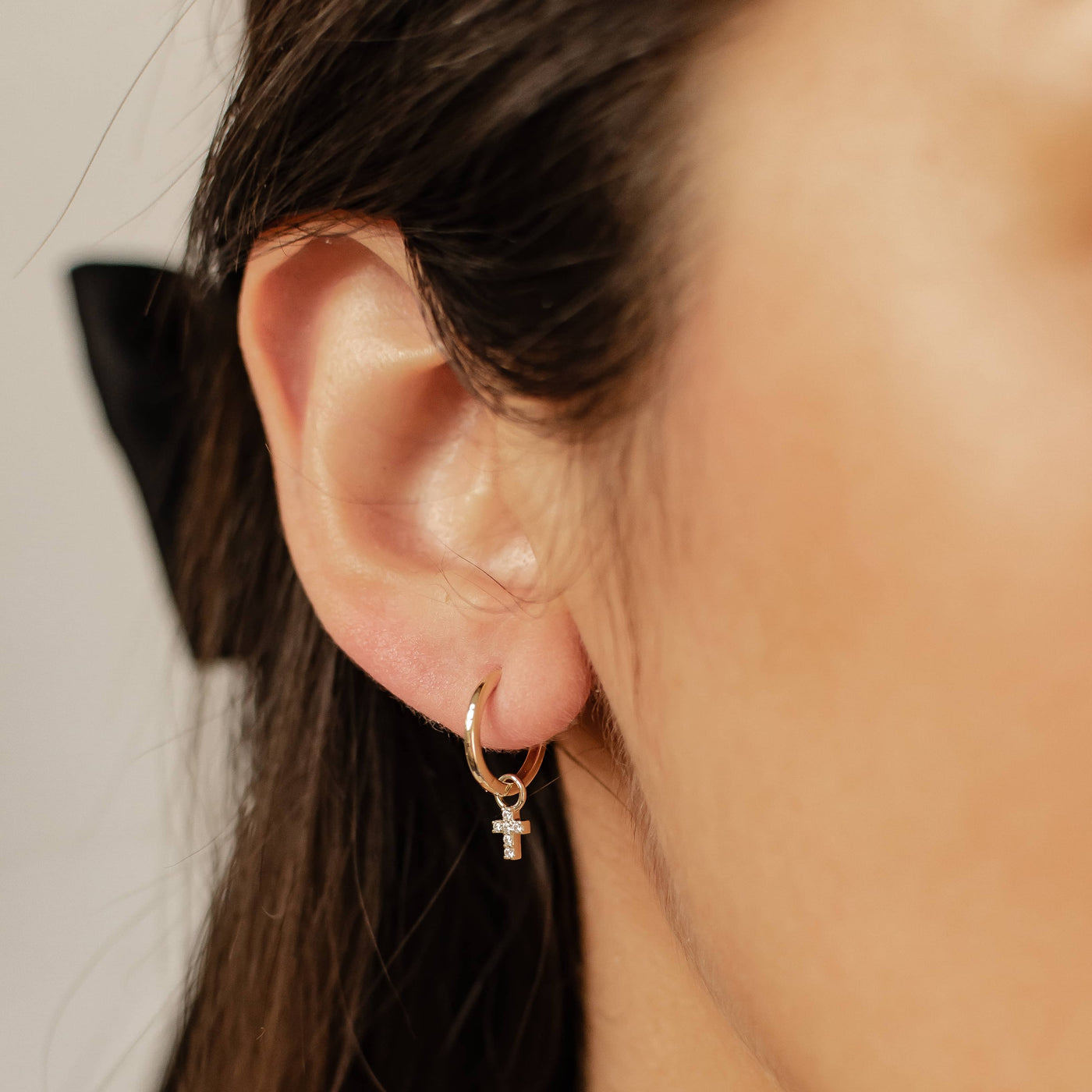 Hope Hoop Earrings 14K Gold