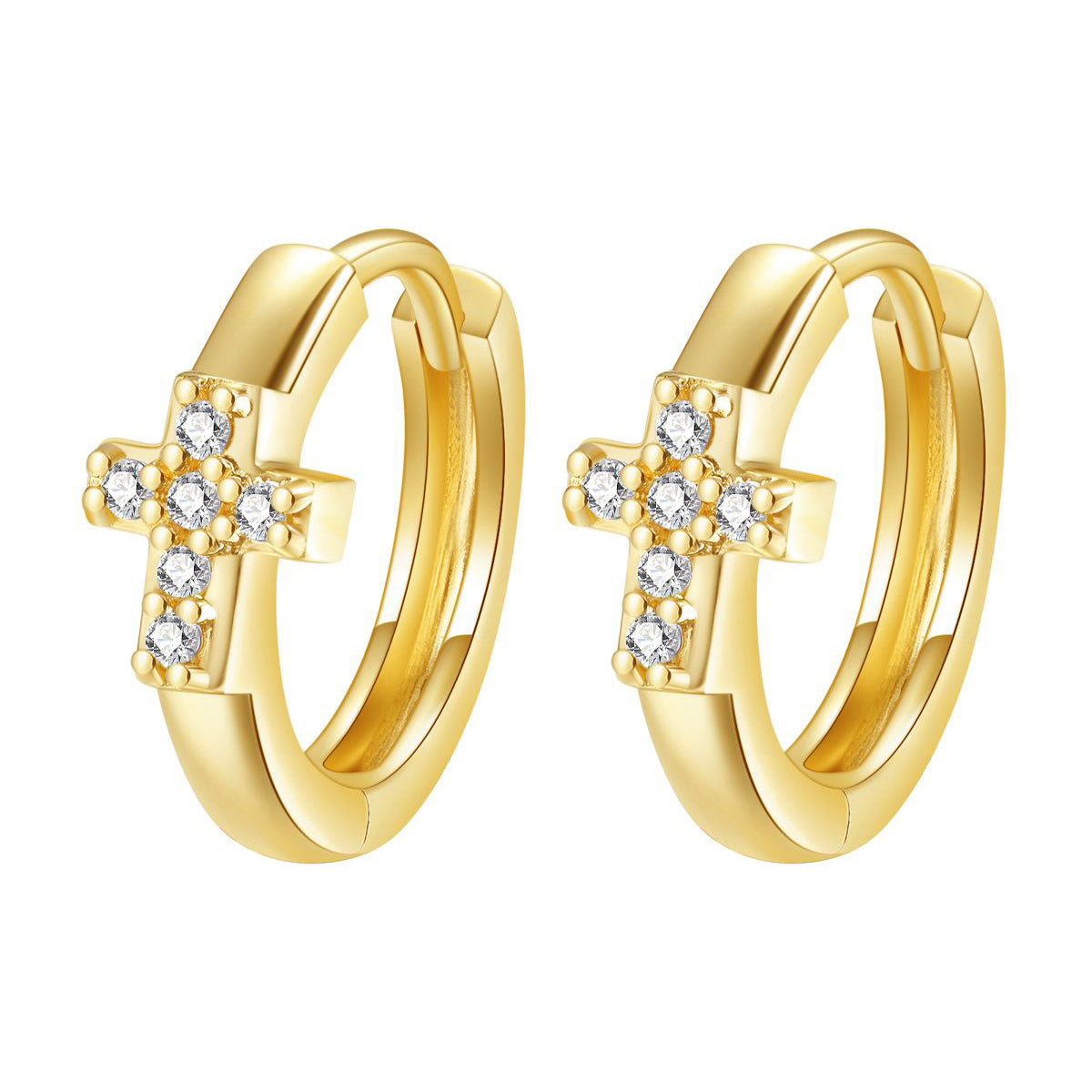 Pendientes Huggie Esperanza Aro Oro Macizo 14K