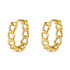 Pendientes Huggie Infinite Links Oro Macizo 14K 