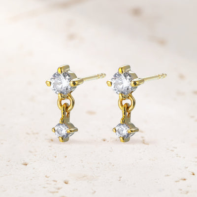 Infinite Stud Earrings 14K Gold