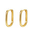 Infinity Oval Huggie Earrings 14K Gold