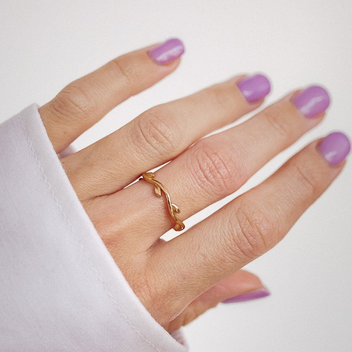 Laurel Ring Sterling Silver Gold