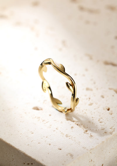 Laurel Ring Sterling Silver Gold