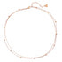 Layered Bobble Chain Necklace Rose Gold