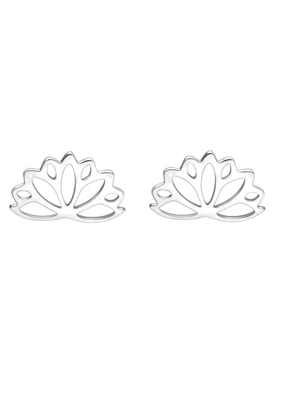 Clous d'Oreilles Lotus en Argent