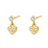 Pendientes Botón Love Oro Macizo 14K