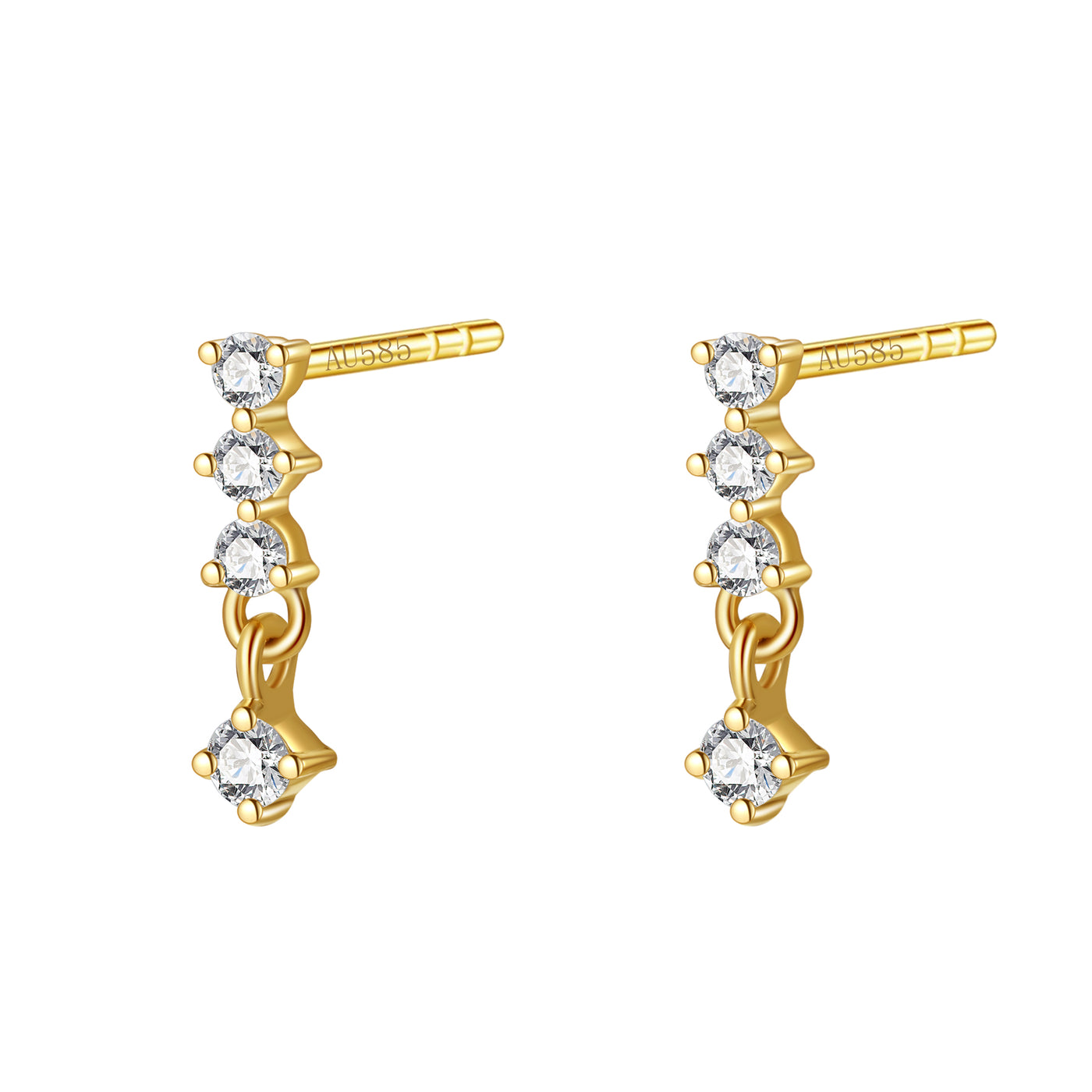 Luminara Stud Earrings 14K Gold