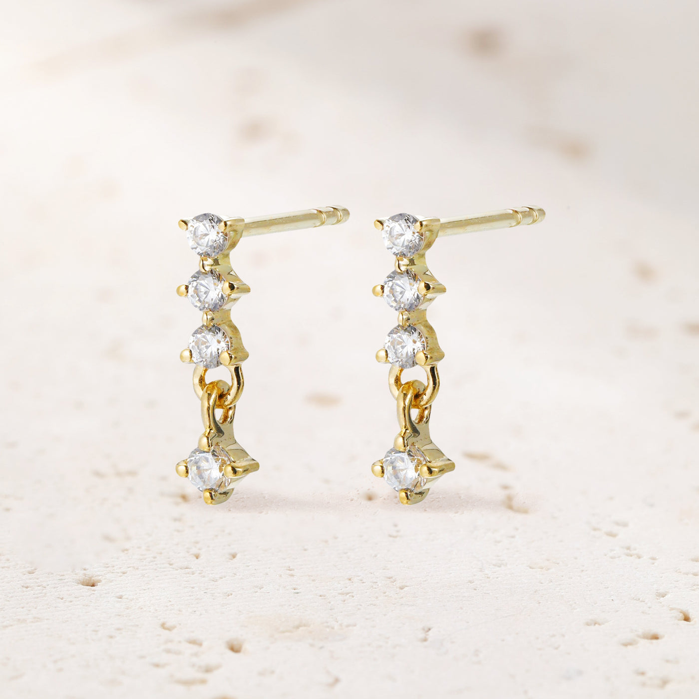 Luminara Stud Earrings 14K Gold