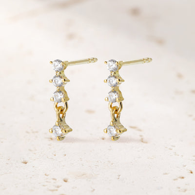 Pendientes Botón Luminara Oro Macizo 14K