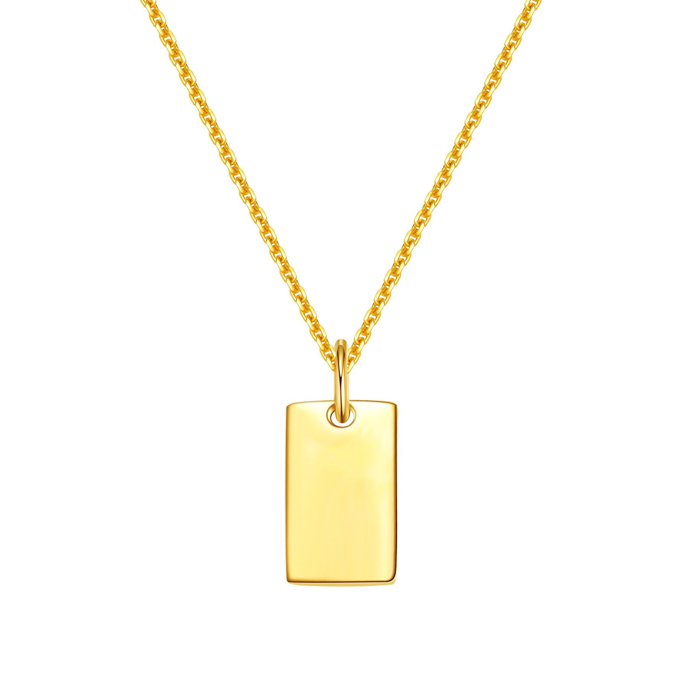 Canvas Anhänger Kette 14K Gold