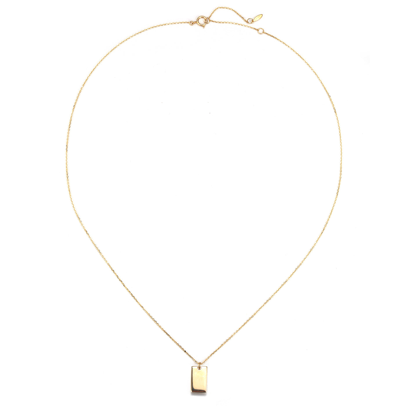 Canvas Anhänger Kette 14K Gold