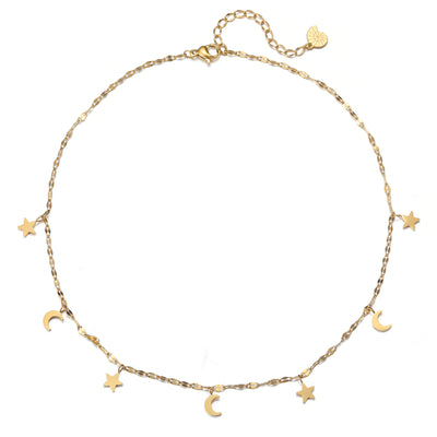 Choker Étoile et lune Waterproof