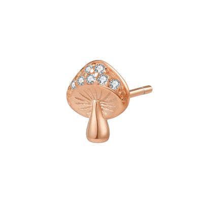 Mushroom Stud Earring Sterling Silver