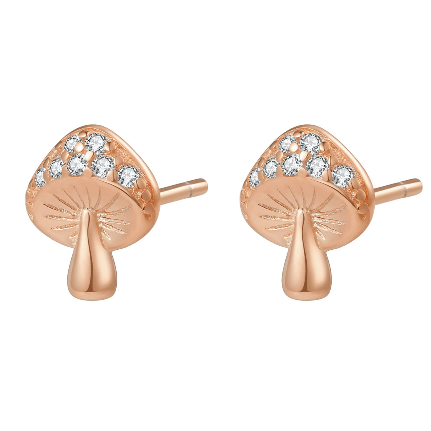 Mushroom Stud Earring Sterling Silver