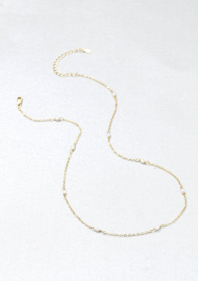 Pearl Chain Necklace Sterling Silver