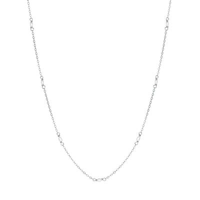 Pearl Chain Necklace Sterling Silver