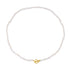 Pearl Heart Sterling Silver Clasp Choker Necklace Gold