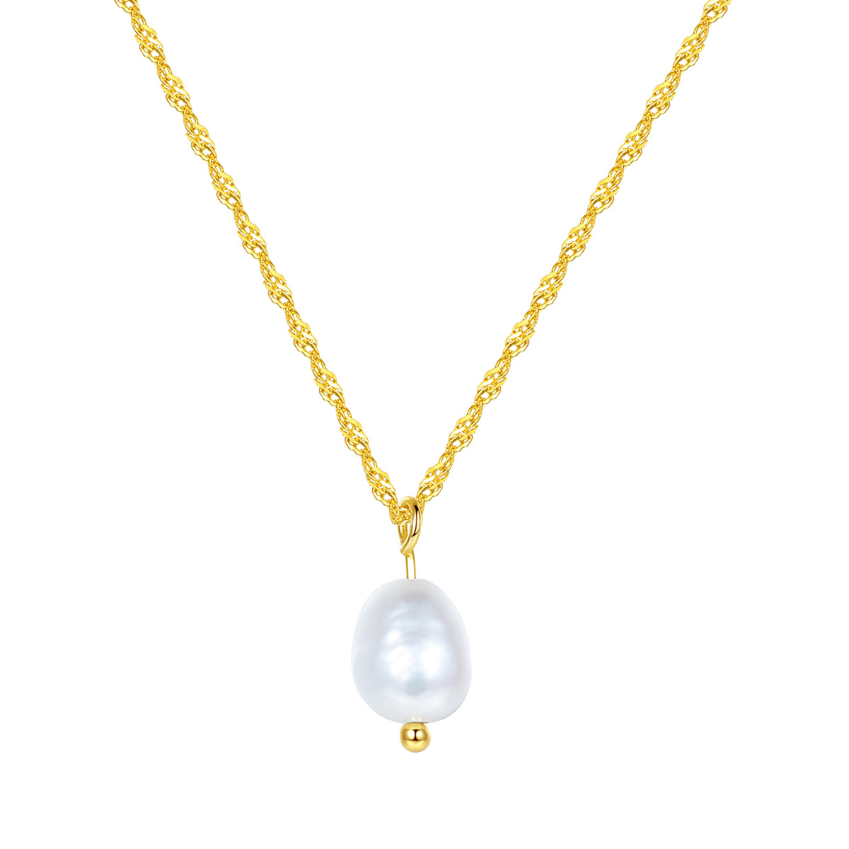 Pearl Pendant Necklace Sterling Silver