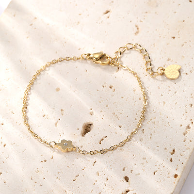 Petite Flower Bracelet in Gold