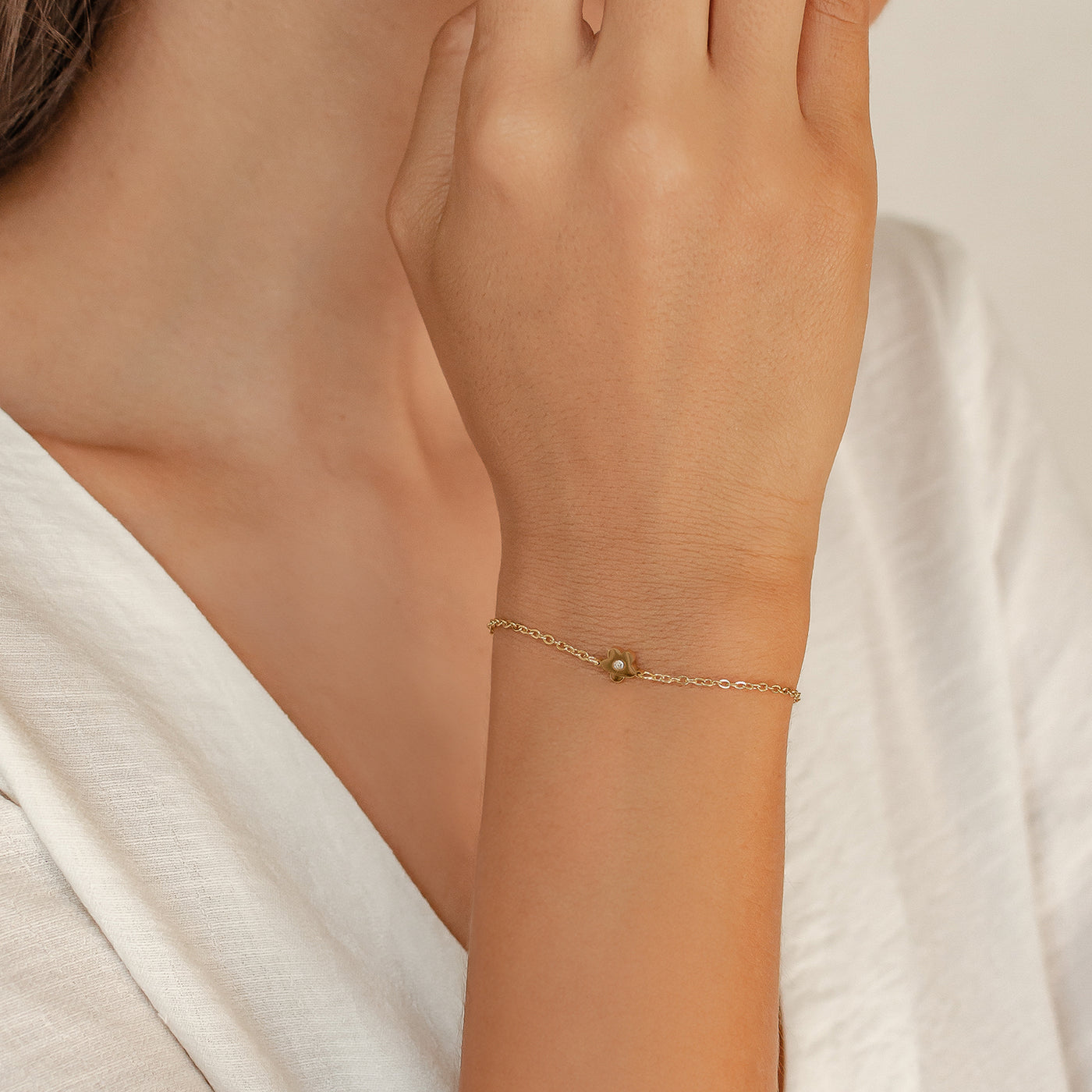 Filigranes Armband Blume in Gold