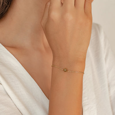 Petite Flower Bracelet in Gold