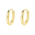 Plain Chunky Hoop Earrings Sterling Silver Gold