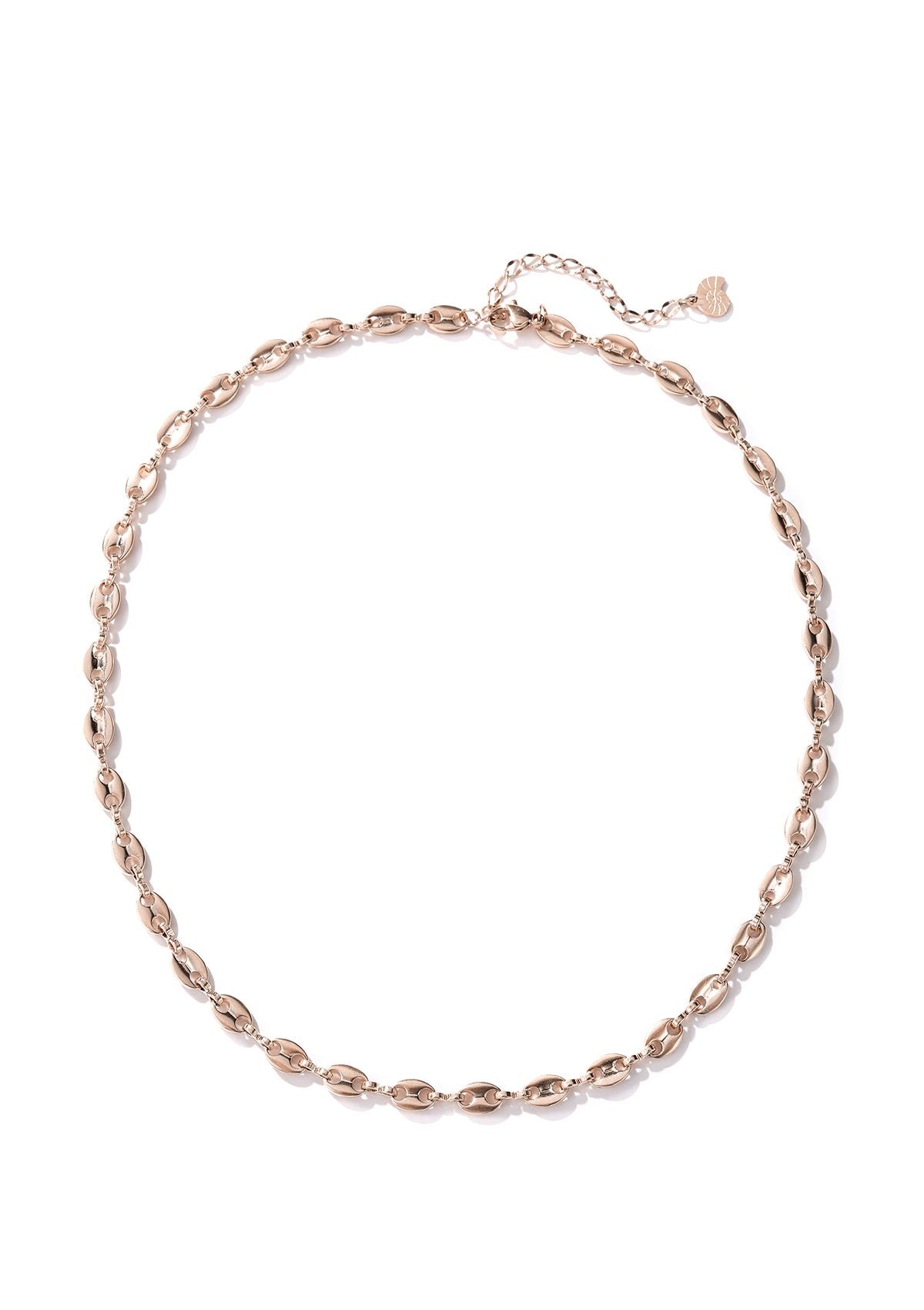 Collier Chaîne Marinière Entrelacée en Or Rose