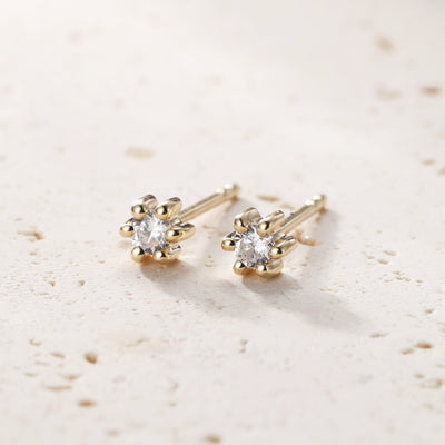 Purity Stud Earrings 14K Gold