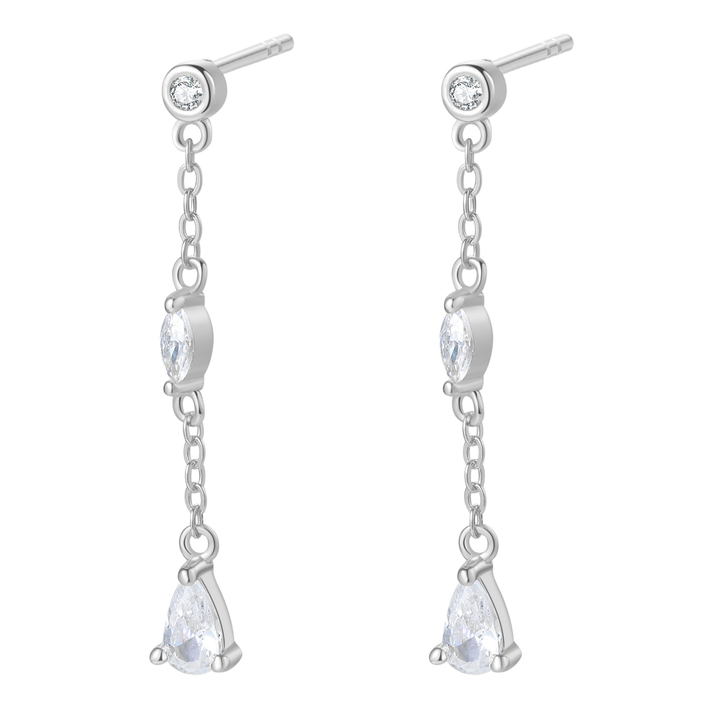 Boucles d’Oreilles Radiant Argent Sterling en Or