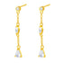 Radiant Drop Earrings Sterling Silver Gold