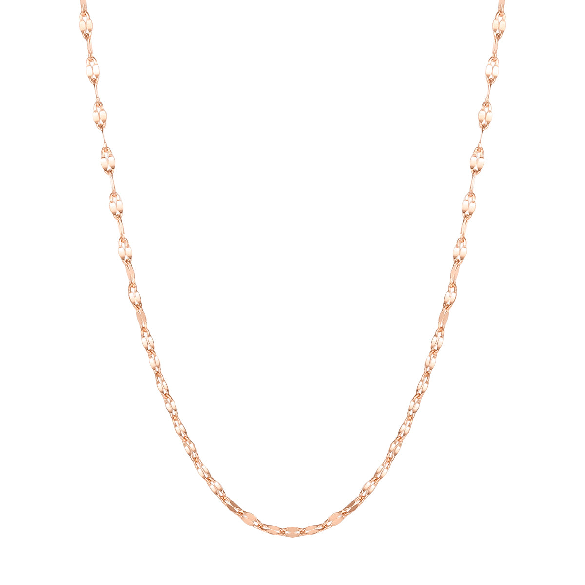 Flache Rolokette Rosegold