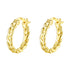 Braided Hoop Earrings Sterling Silver Gold