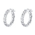 Braided Hoop Earrings Sterling Silver